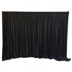 Black Ruched Pipe and Drape