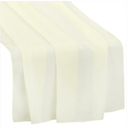 Ivory Chiffon Table Runner 