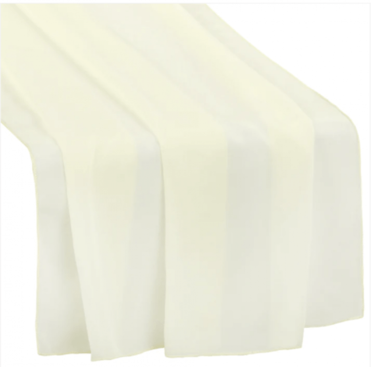 Ivory Chiffon Table Runner 