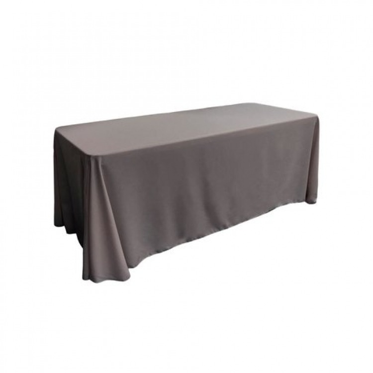 Charcoal Polyester Linen 90x156 (Fits Our 8ft Rectangular T