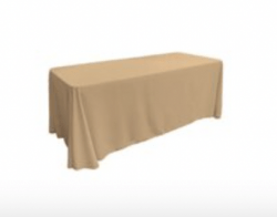 Sand Polyester Linen 90x156in (Fits Our 8ft Rectangular Tabl