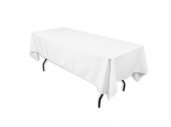 White Polyester Linen 60x120in (Fits Our 8ft Rectangular Tab