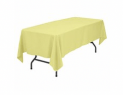 Yellow Polyester Linen 60x120in (Fits Our 8ft Rectangular Ta