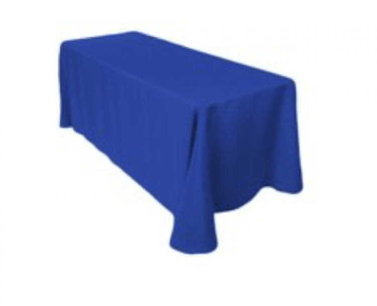 Royal Blue Polyester Linen 90x156in (Fits Our 8ft Rectangula