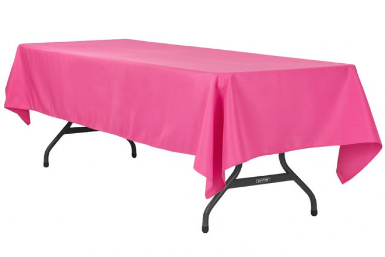 Fuchsia Polyester Linen 60x120 (Fits Our 8ft Rectangular Ta