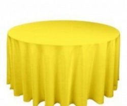 Yellow Round Table Linen 108 (Fits Our 48in Round Table to 