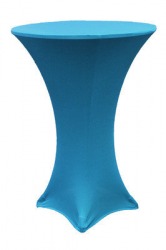 Aqua Blue Spandex 30in Cocktail Table Cover