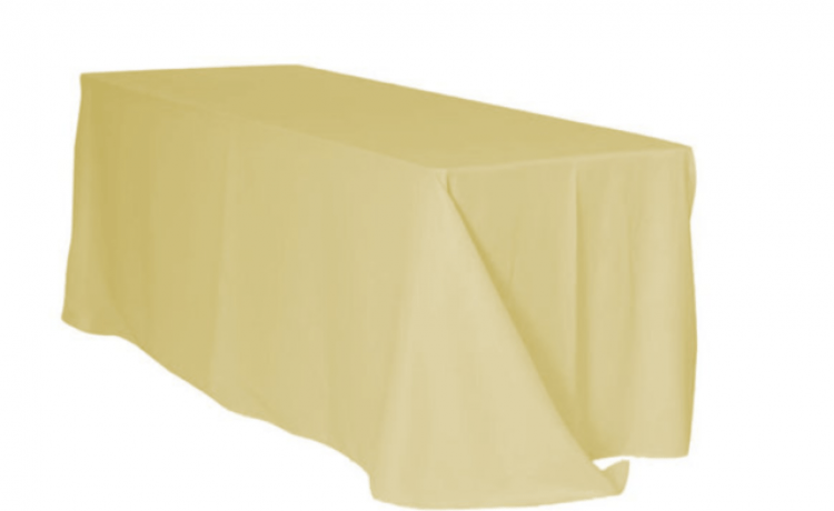 Yellow Polyester Linen 90x132in (Fits Our 6ft Rectangular Ta