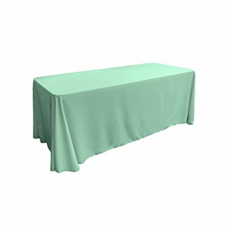 Tiffany Blue Polyester Linen 90x132 (Fits Our 6ft Rectangul