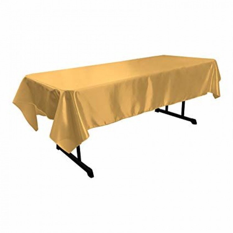 Gold Polyester Linen 60x120 (Fits Our 8ft Rectangular Table