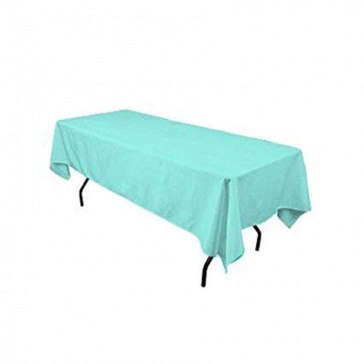 Tiffany Blue Polyester Linen 60x120 (Fits Our 8ft Rectangul