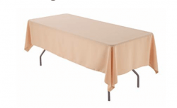 Peach Polyester Linen 60 x 90 (Fits Our 6ft Rectangular Tab