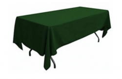 Forest Green Polyester Linen 60x120in (Fits Our 8ft Rectangu