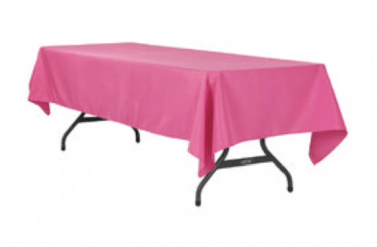 Fuchsia Polyester Linen 60x96in (Fits Our 6ft Rectangular Ta