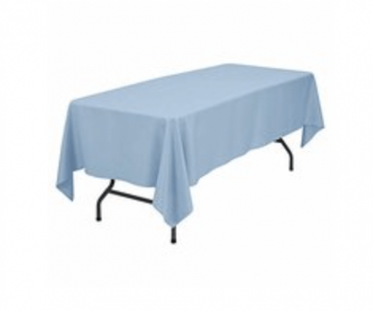 Light Blue Polyester 60x120in (Fits Our 8ft Rectangular Tabl