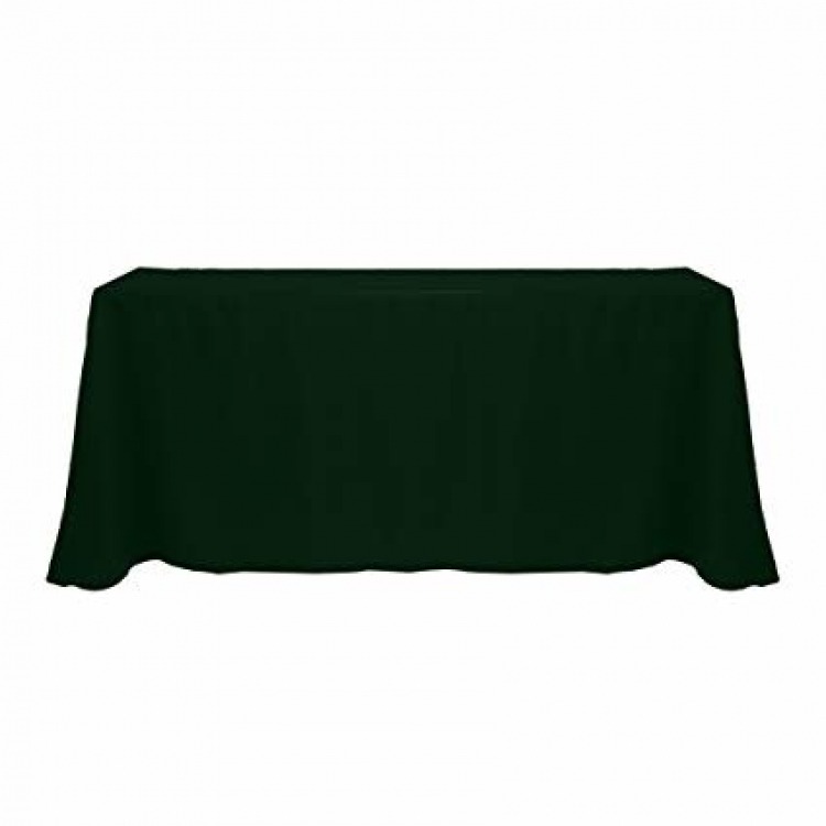 Forest Green Polyester Linen 90x132 (Fits Our Rectangular 6