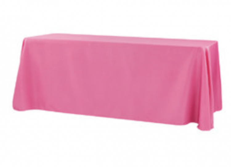 Fuchsia Polyester Rectangular 90x132in Linen to Floor for 6f