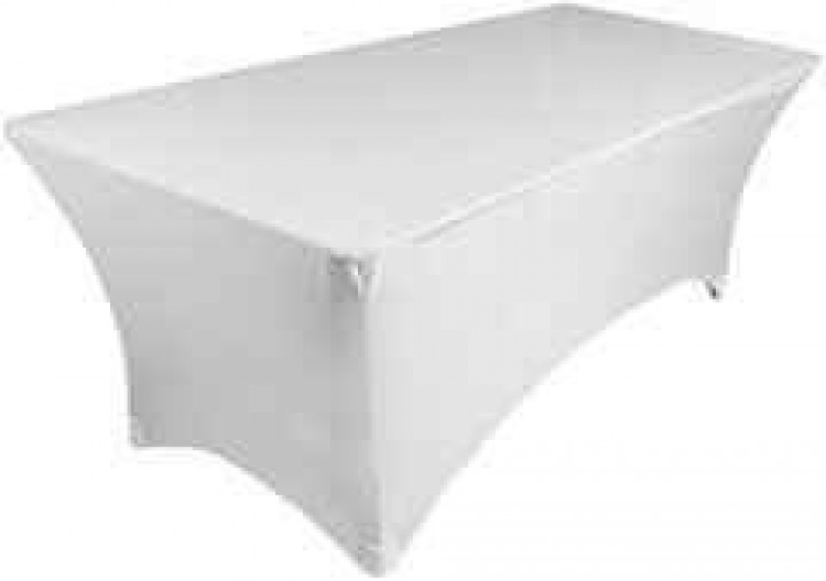 8ft White Table Spandex