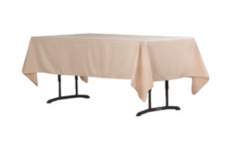 Sand Polyester Linen 60x120in (Fits Our 8ft Rectangular Tabl