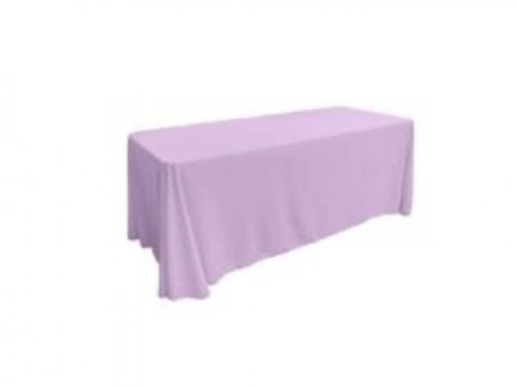 Lavender  90x132Rectangular Linen to Floor for 6ft