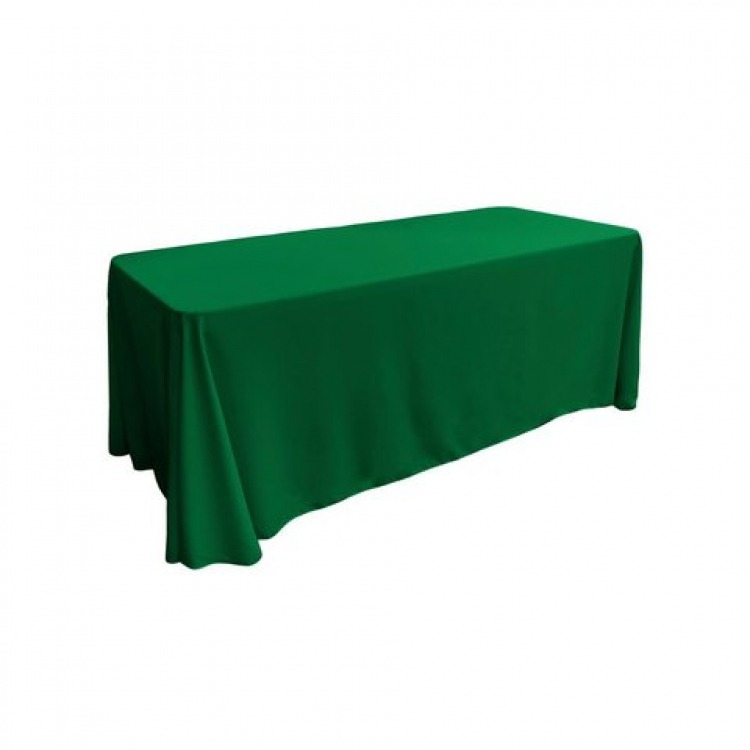 Emerald Green Polyester Linen 90x132 (Fits Our 6ft Rectangu