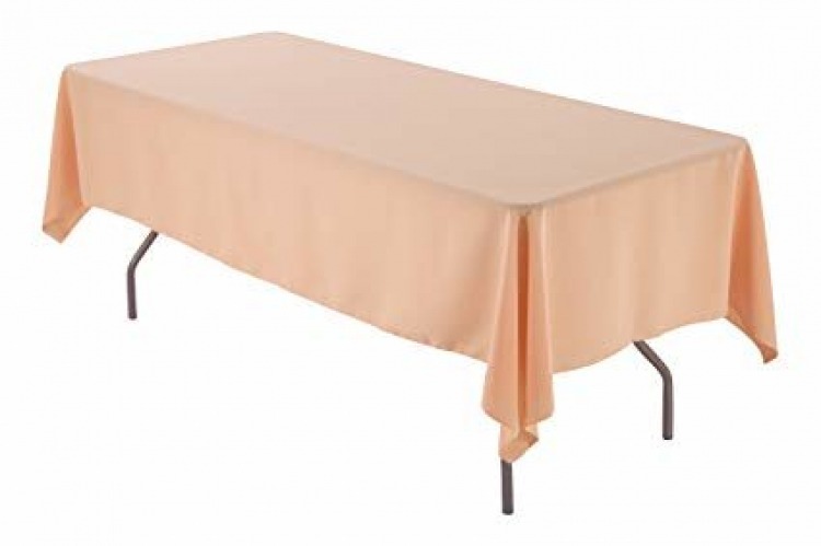 Peach Polyester Linen 60x120 (Fits Our 8ft Rectangular Tabl