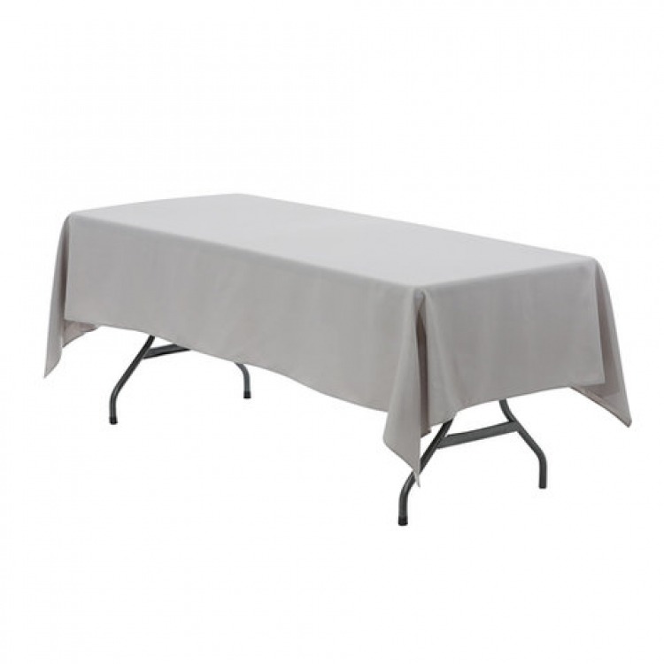 Grey Polyester Linen 60x120 (Fits Our 8ft Rectangular Table