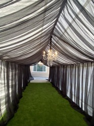 10x20 Black Full Draped Tent