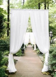 White curtain entrance 7x10