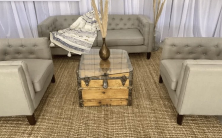 Grey Sofa Lounge set with decor