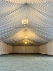40x120 full draped tent