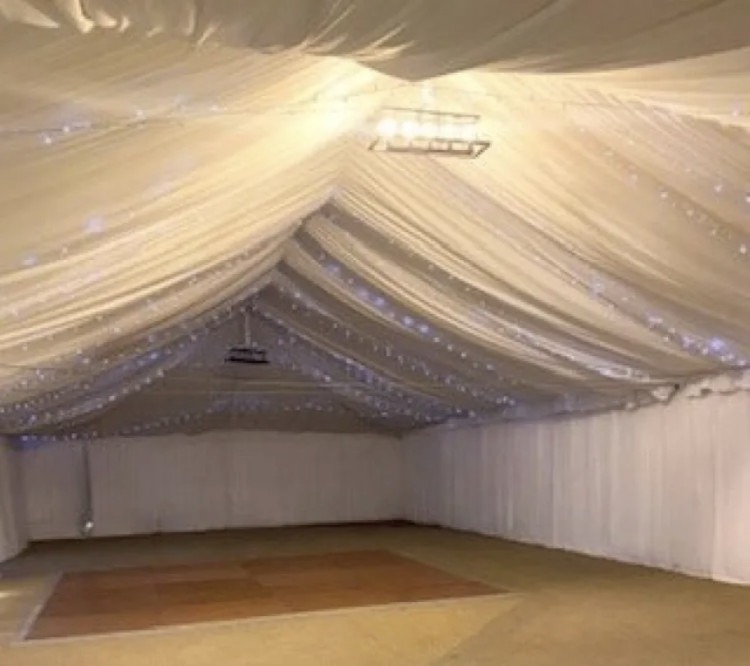 40x100 framed draped tent