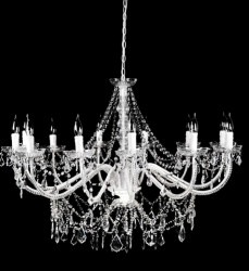 Extra Large Clear Chandelier 40 x 28 - 12 Lights! Extra Large!